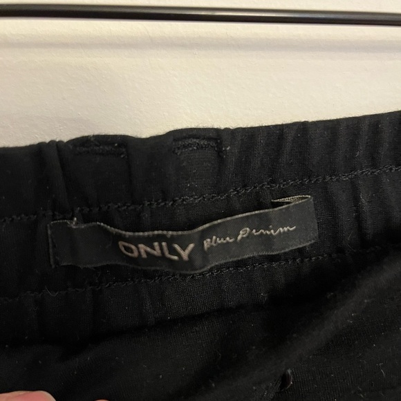 Only black  trousers straight leg ankle crop comfy pants size large - Picture 3 of 7